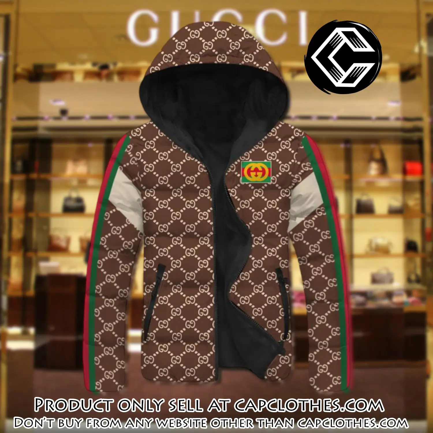 Gucci downfilled coat ultralight down jacket outdoor jacket warm outwear dfj1007 cc0101503